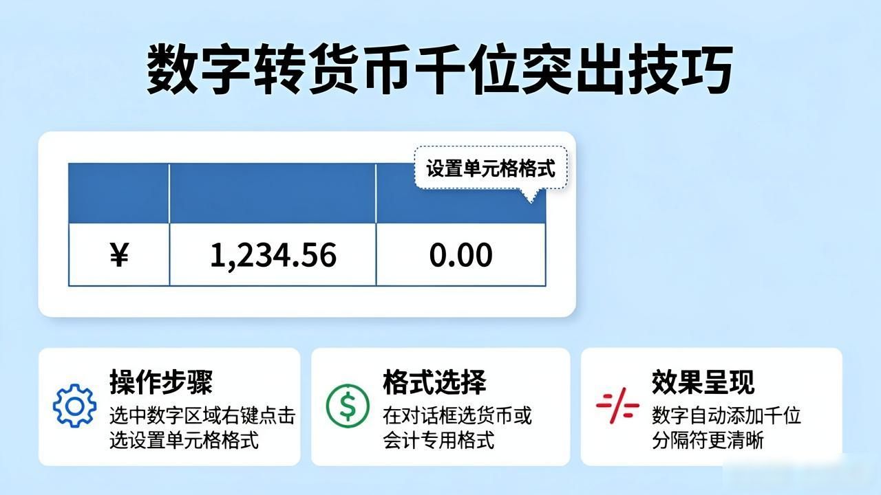 千位分隔符使用规范_财务数字货币格式化_数字转换货币千位突出
