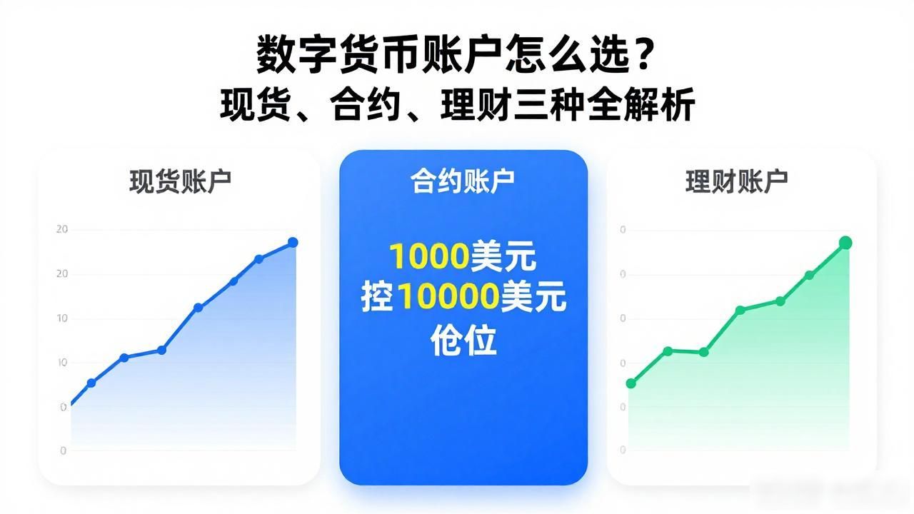 数字货币交易账户类型 现货合约理财区别 数字货币交易账户选择_数字货币三种账户类型
