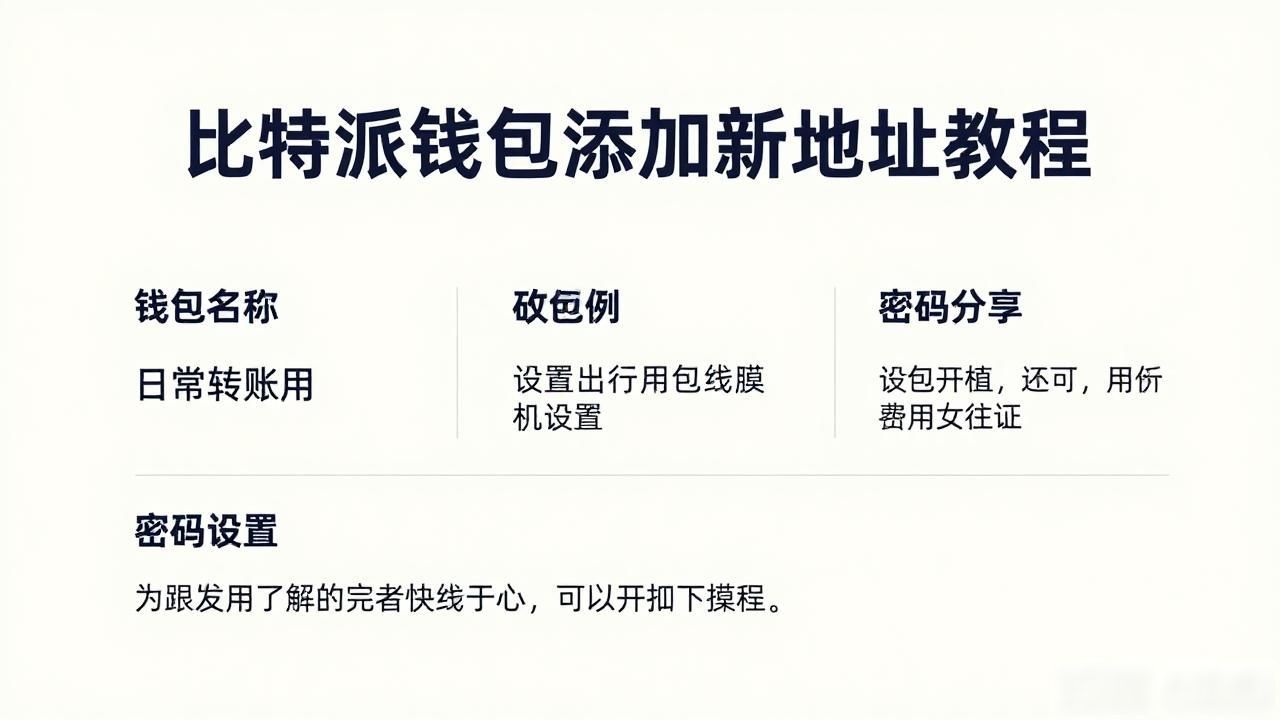 比特派钱包添加钱包_比特派钱包创建新钱包步骤_如何在比特派钱包中添加新钱包地址?